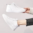 Женские кроссовки, Вулканизированная плоская подошва, удобная повседневная обувь, белые, на весну