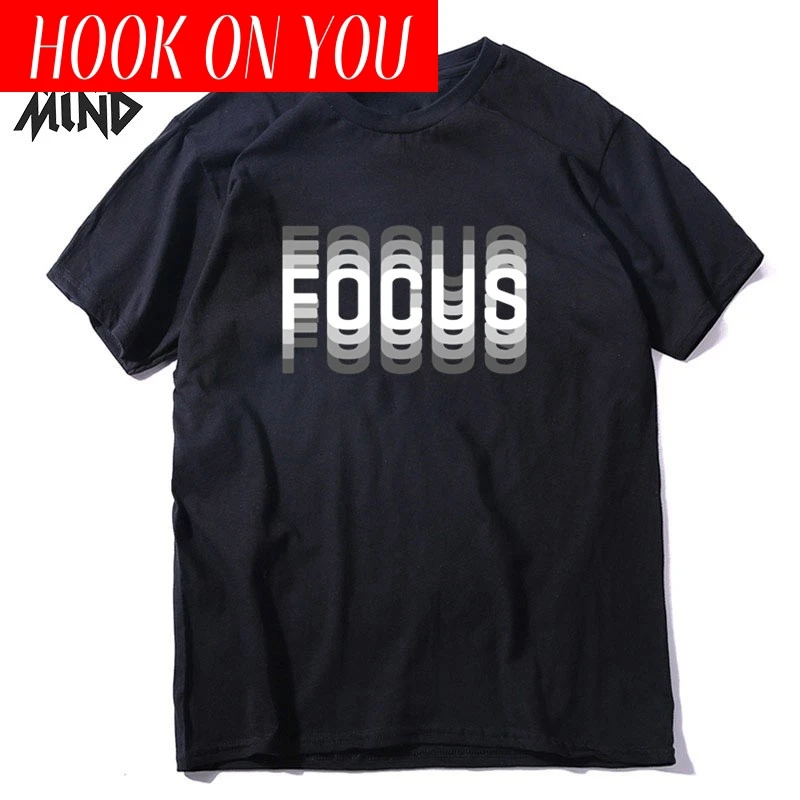 Футболка мужская с принтом фокуса 100% хлопок Повседневная Свободная рубашка