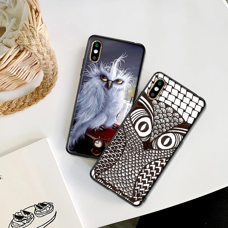 Чехол для телефона Xiaomi mi 8 A2 LITE 9 SE 9T A3 PRO с животным рисунком Совы 6X X 2S 3 F1 CC9E