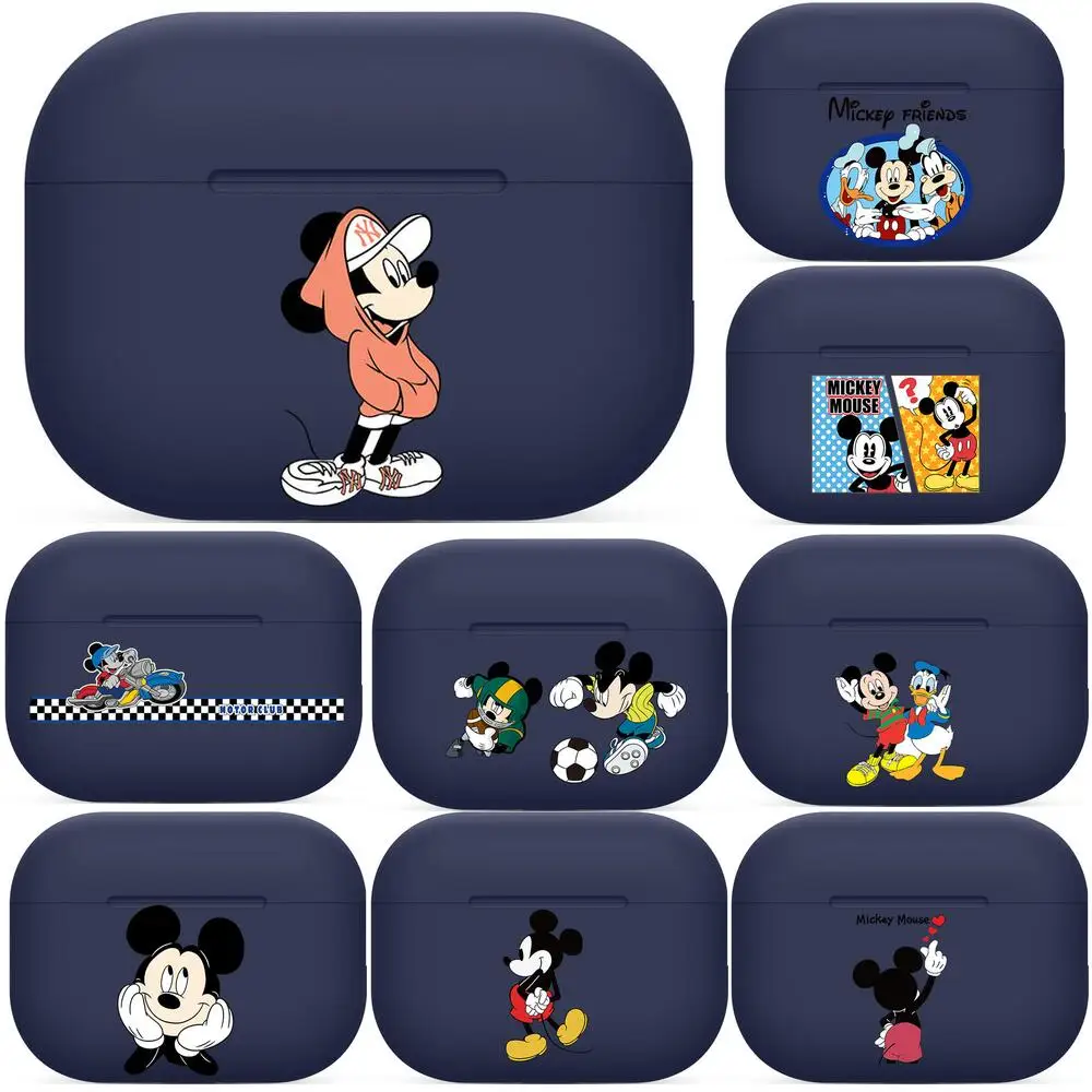 

disney mickey For Airpods pro 3 case Protective Bluetooth Wireless Earphone Cover Air Pods airpod case air pod cases Navy