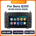 Android 10,0 Carplay Автомобильный радиоприемник GPS RDS мультимедийный плеер для Mercedes Benz B200 W169 W245 W639 2006-2014 2din Авторадио