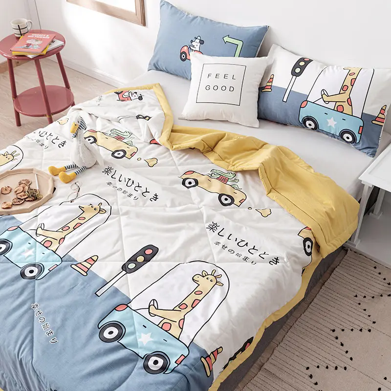 

Nanjiren Cotton Summer Quilt Airable Cover Summer Blanket 100% Cotton Thin Duvet Single Double Spring