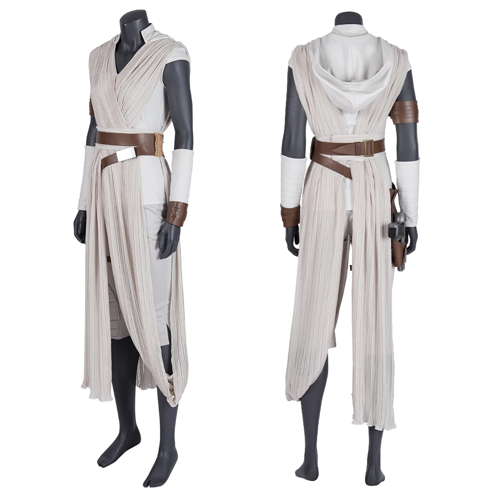 

Halloween Rey Role-playing White Clothing Star 9 Rise Cosplay Superheroine Costume Fancy Carnival Party Outfit