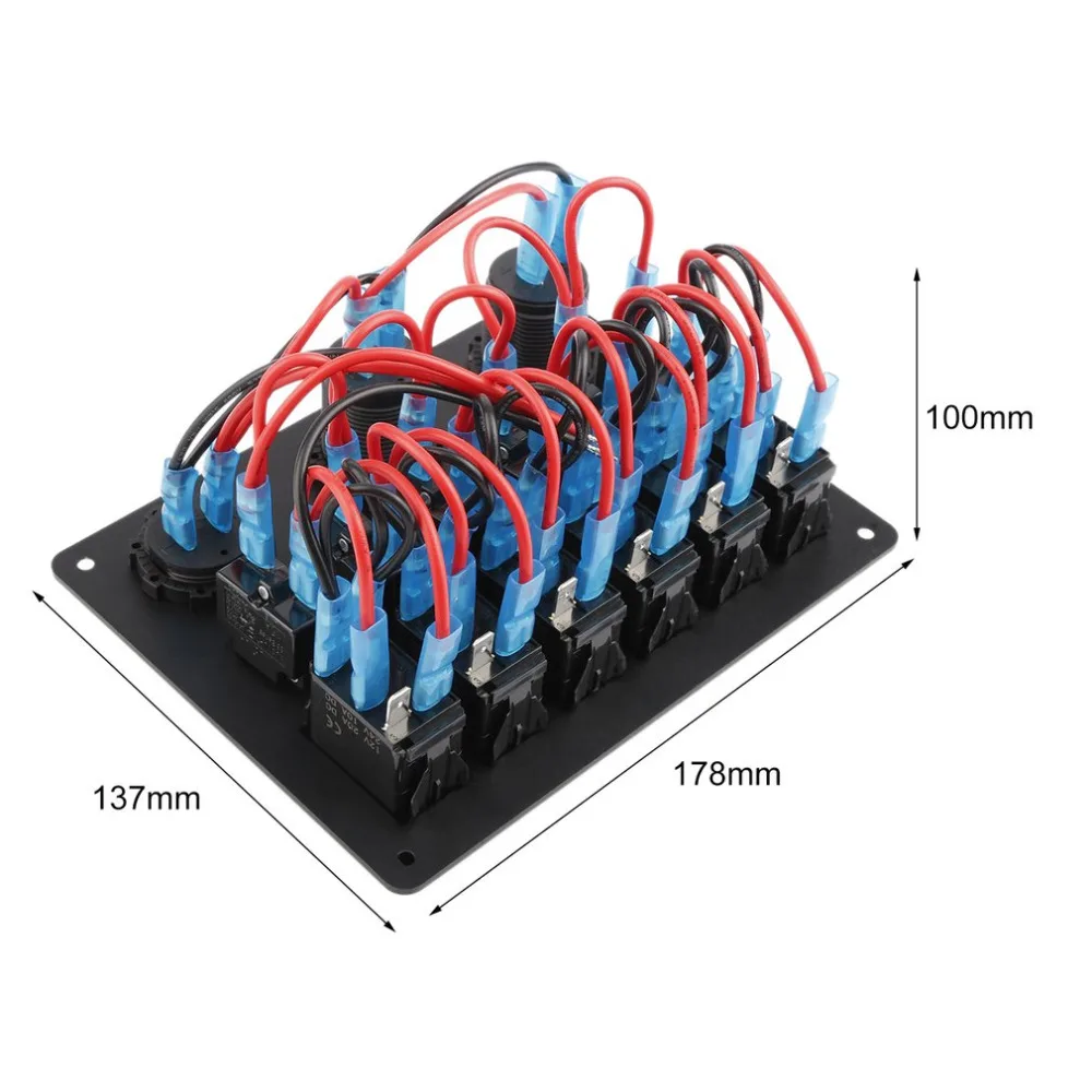 Водонепроницаемый 6 банд тумблер кулисный переключатель панель автомобиля