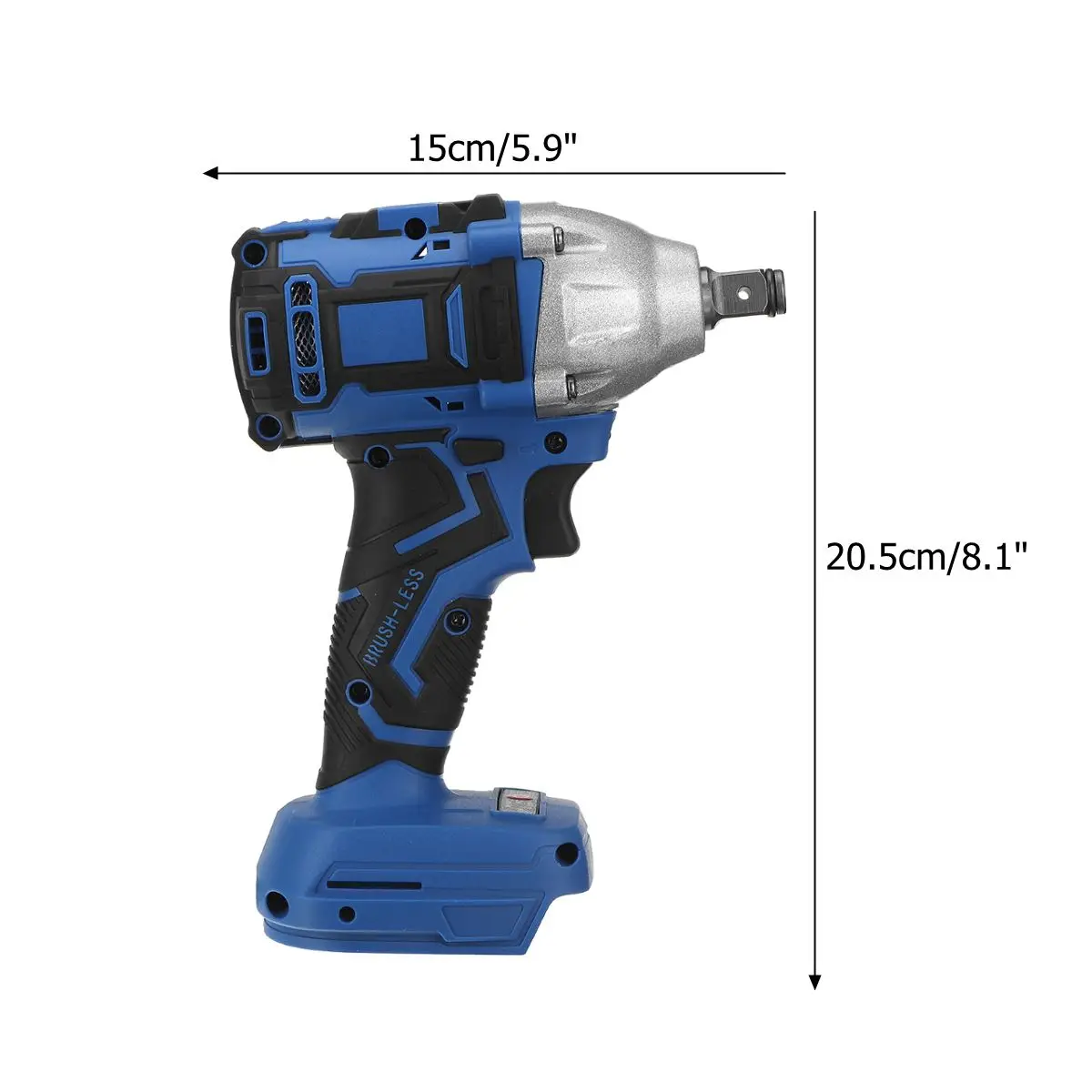 

Drillpro 18V 4000RPM Brushless Cordless Electric Impact Wrench Rechargeable 1/2 Socket Wrench Power Tool for Makita Battery