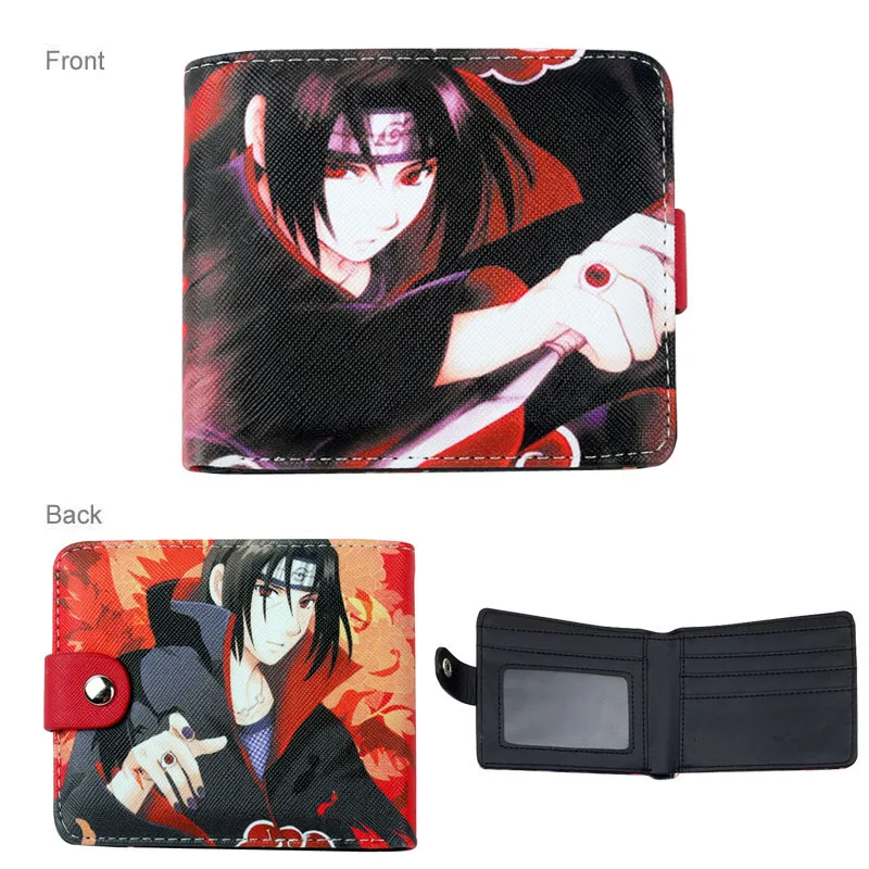 Аниме героя мультфильма Саскэ Утиха Косплэй PU короткий кошелек 2 стиля портмоне