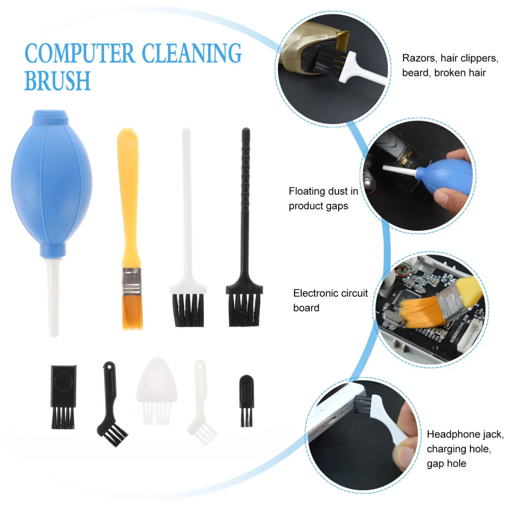 

9pcs Phone Cleaning Brush Laptop Keyboard Cleaning Brush Dust Removal Cleaner