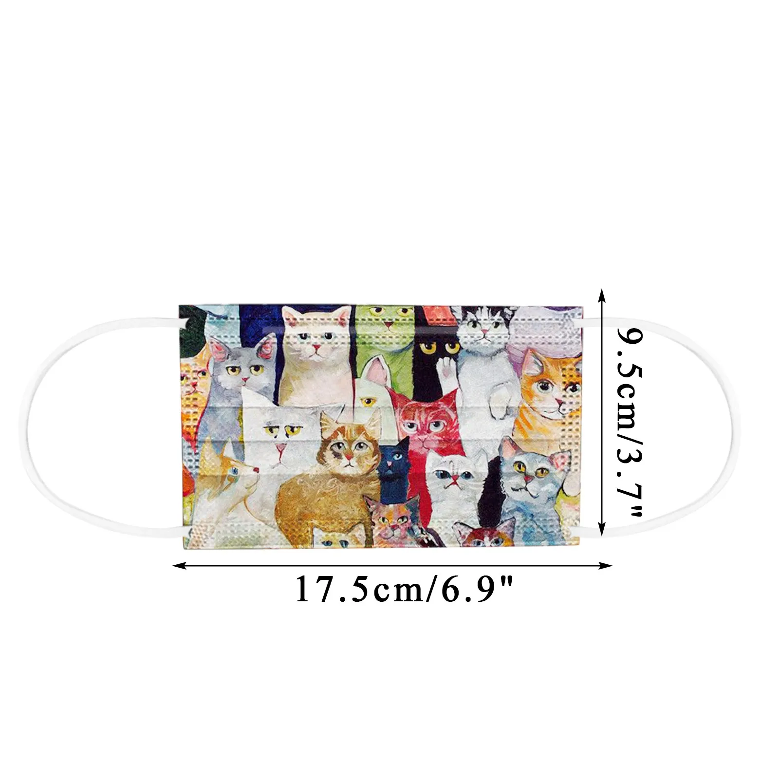 

100pcs Adult's Mask Disposable Face Mask 3 Layer Ear Loop Halloween Cosplay Headband Masques Anime Dustproof Masque