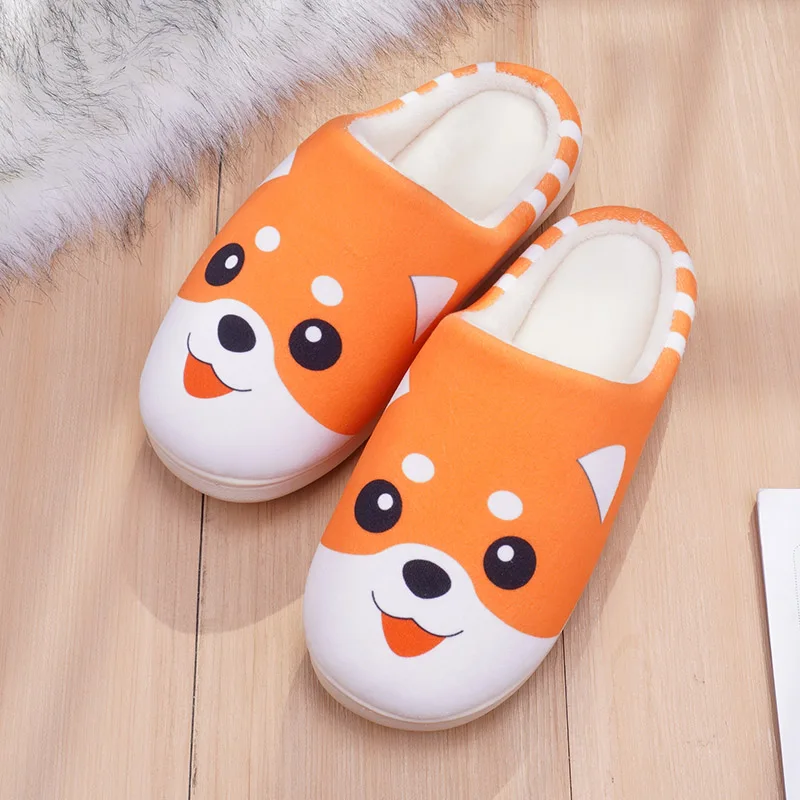 

slippers kids woman man dog hasky
