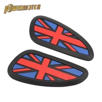 motorcycle cafe racer gasoline fuel tank rubber sticker protective cover sheath knee fuel tank pad handle decal union jack logo