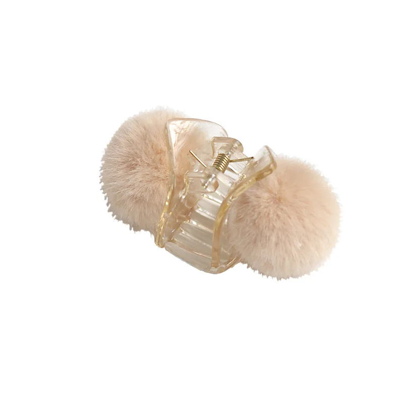 

2pc Korean Cute Colorful Bead Hair Claw Clips Clamp for Women Girl Children Hairpin Hair Washface Holiday Gift Accessories