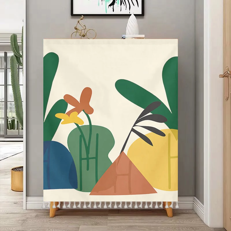 Короткая занавеска для кухни пылезащитная шкафа подвесная полузанавеска с