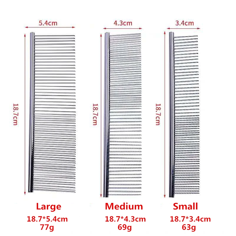 1 шт. металлическая расческа для собак из нержавеющей стали|Расчески| |