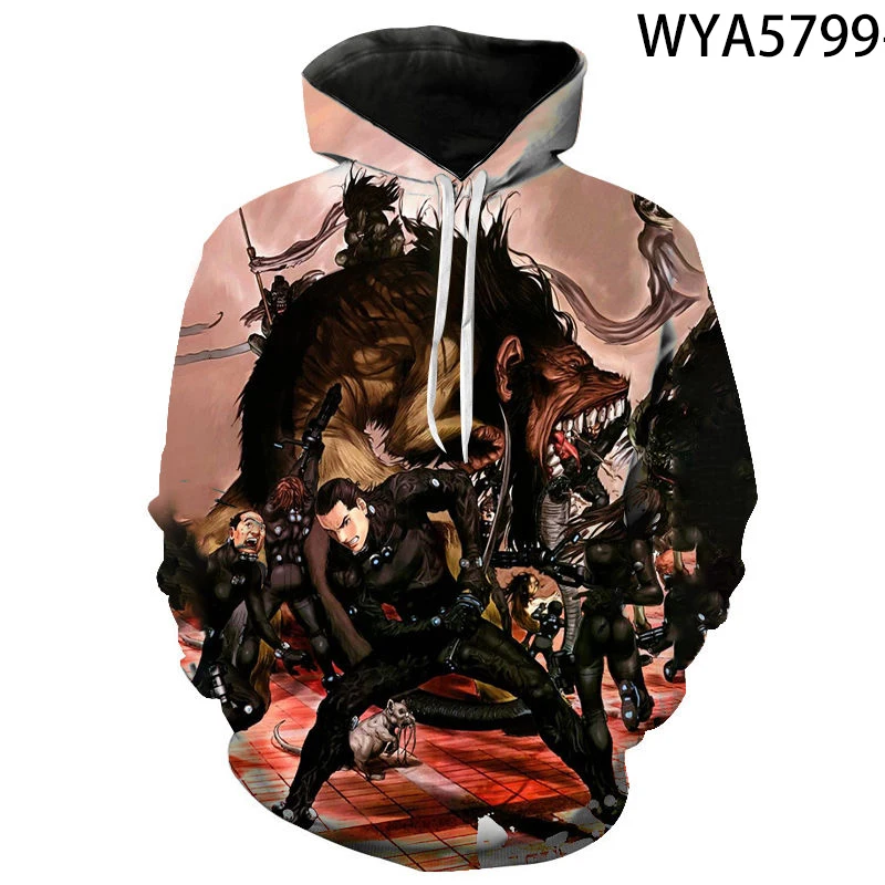 Толстовка Gantz с длинным рукавом для мальчиков и девочек модная уличная одежда 3D