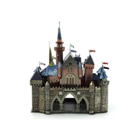 3d metal puzzle color model km163 sleeping beauty castle building decoration toys for children gifts
