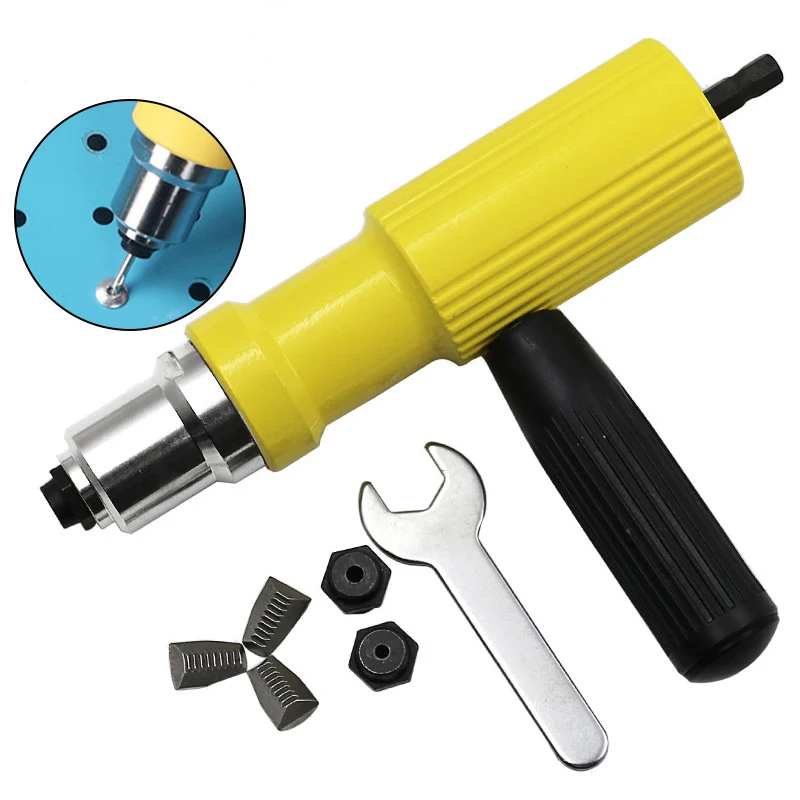Electric Rivet Nut Gun Riveting Tool Cordless Drill Adaptor Insert Adapter 2.4mm-4.8mm | Электроника