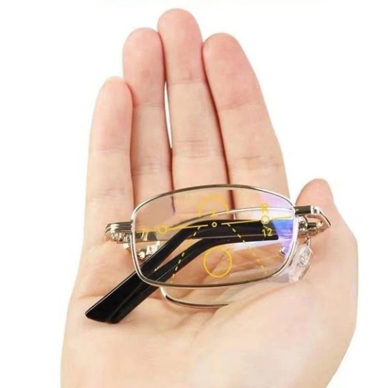 Портативные складные очки для чтения с защитой от синего света умные зумом