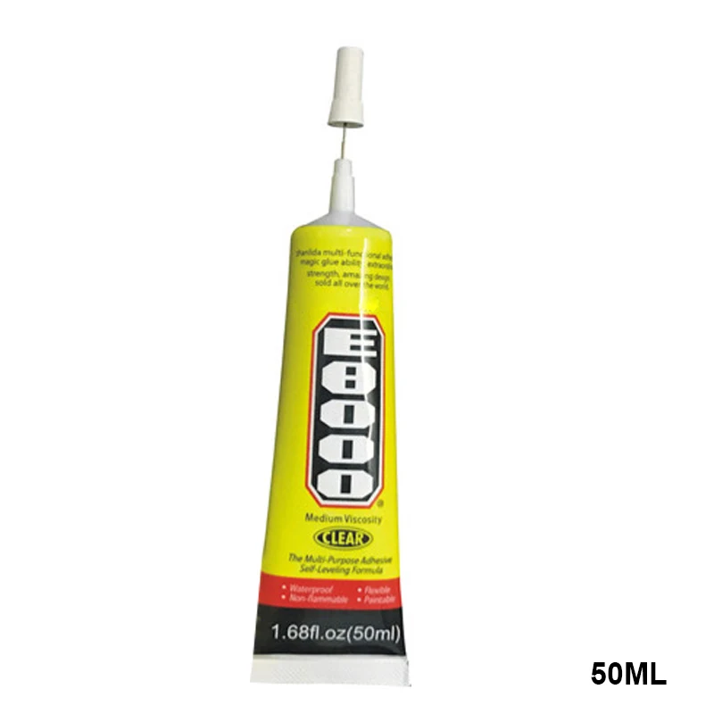 50ML E8000 прозрачный клеевой герметик, клей для DIY телефона границы Алмазная одежда TE889 - Цвет: 50ML