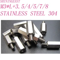 m3l3 54578 stainless steel 304 hex socket spacer standoffs male to female screws hexagon board stud bolt 776
