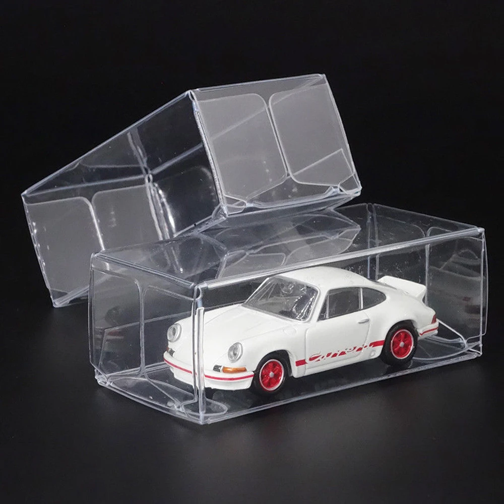 50PCS for 1:64 Model Car Toy Display Box Plastic Storage Holder Clear Box Case Toy Car Model Display Protection Box