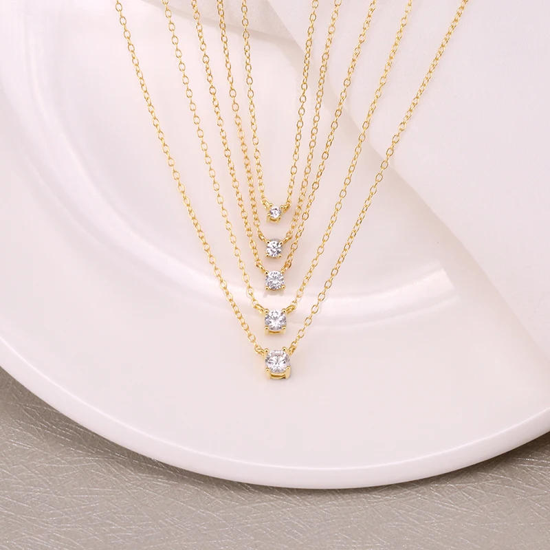 Цепочка с кубическим цирконием ROXI ожерелья и подвески из стерлингового серебра