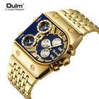 Часы OULM Мужские, спортивные, аналоговые, кварцевые из стали, с 3 часовыми поясами