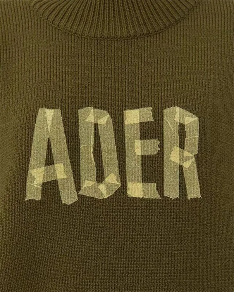 Свитер Adererror 2020FW для мужчин и женщин свитшот с круглым вырезом надписью в стиле