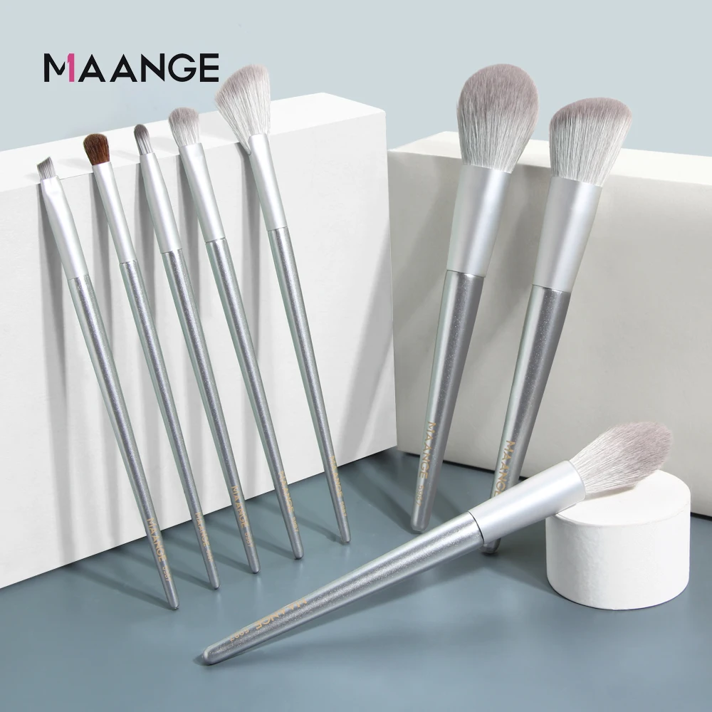 

MAANGE 8pcs Professional Makeup Brushes Set Foundation Highlighter Bronzer Brushes Kits Eye Shadow Cosmetics Tools Maquiagem