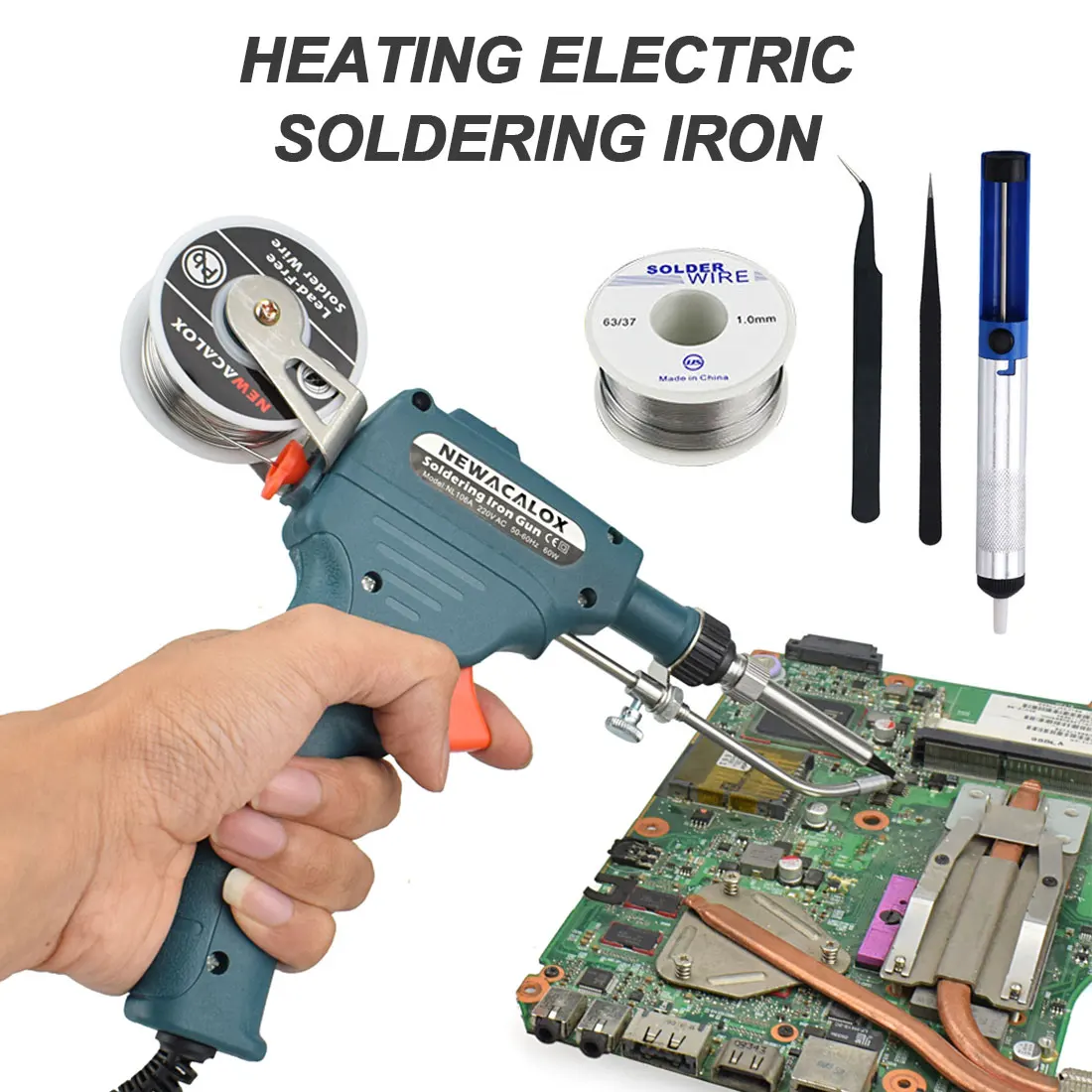 

110V/220V 60W U.S./EU Welding Repair Tool Automatically Sending Tin Gun Handheld Internal Heating Electric Soldering Iron