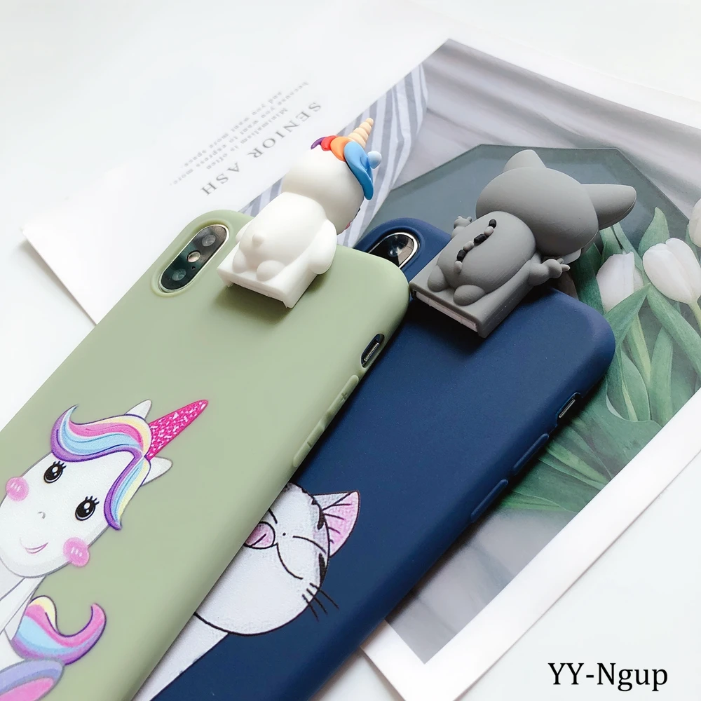 3D чехол для iPhone 11 Pro XS Max силиконовый X XR держатель телефона hoesje | Мобильные