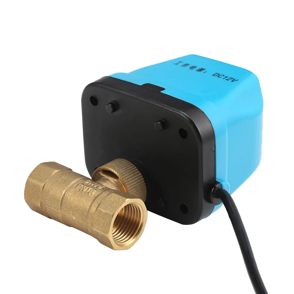 220V 12V электрический моторизованный шаровой клапан с резьбой для