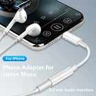 2 в 1 адаптер для наушников iOS на 3,5 мм, адаптер для зарядки аудио Aux для iPhone 13 12 11 Pro Max 12 Mini XS XR, конвертер для телефона