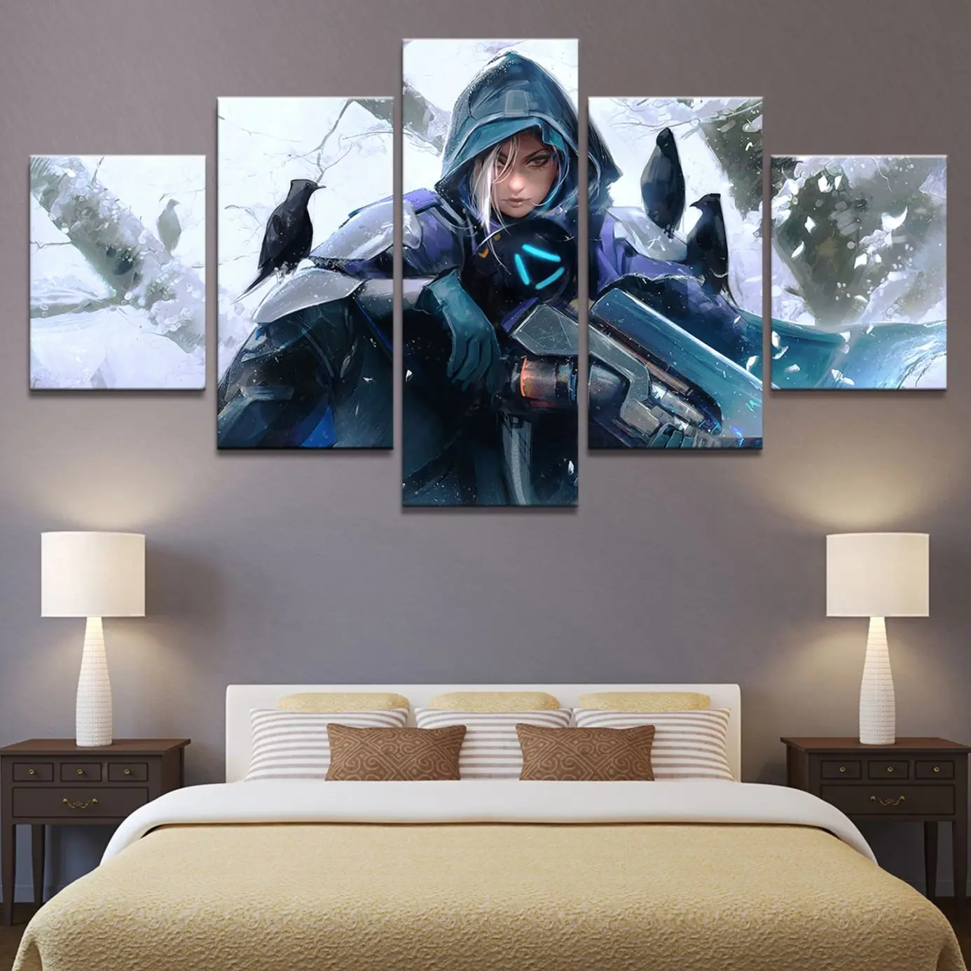 Ana Amari Overwatch Game 5 шт. HD декоративная настенная Картина на холсте постеры для