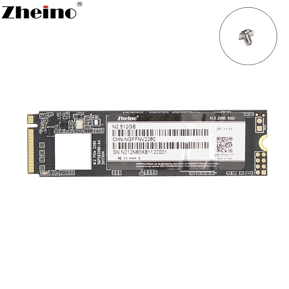 Zheino M.2 PCIe SSD N2 512 ГБ NVMe 2280 мм для ноутбука Внутренний твердотельный жесткий диск