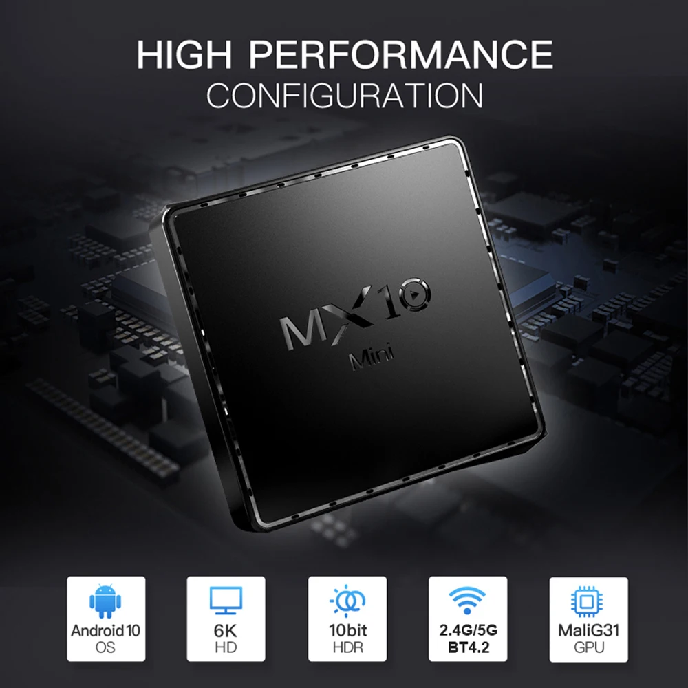 MX10 Мини ТВ приставка Android 10 быстрая установка компьютерной приставки к