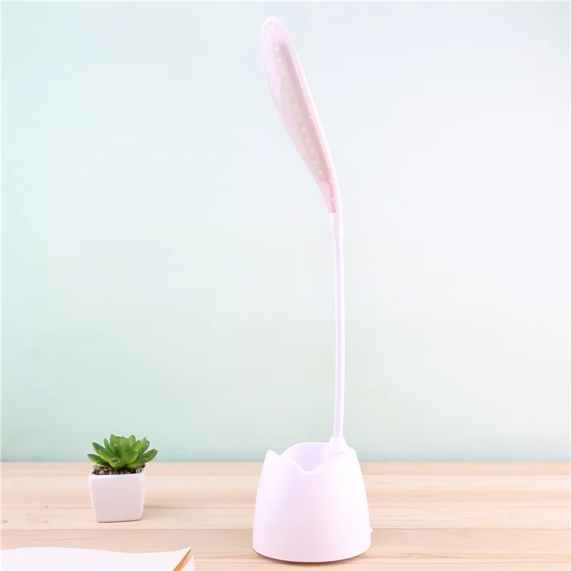 USB Rechargeable LED Desks Lamp eyes protection lamp Pen-container table night light for study gift | Освещение
