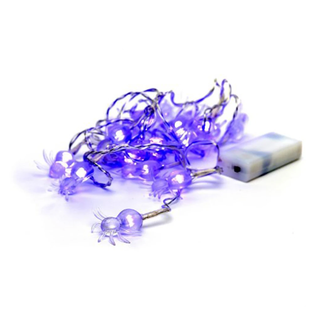 

1 Set Spider String Lights Battery Operated 20 LED Fairy String Lights For Christmas Halloween Decoration Celebration Lamps