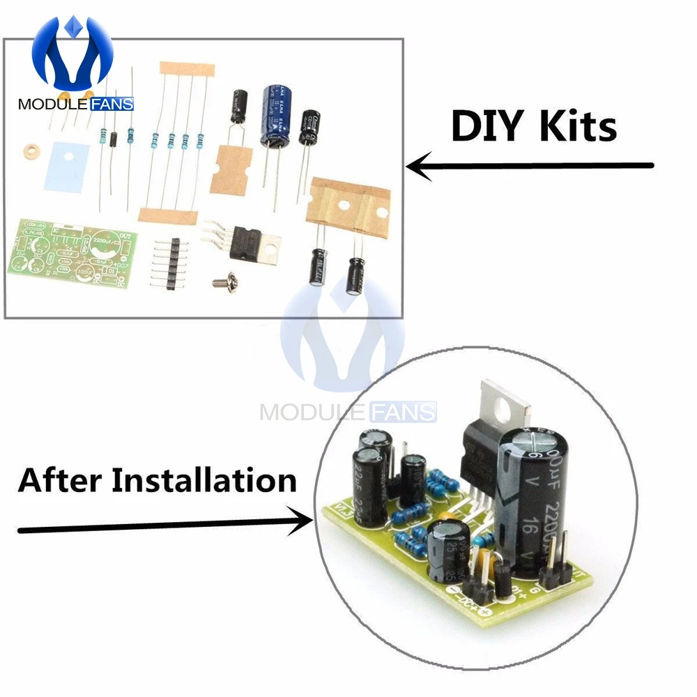 TDA2030A Electronic Audio Power Active Speaker Hifi Hi-Fi Amplifier Board Mono 18W DC 9V-24V 12V 25mA AMP DIY Kit | Электронные