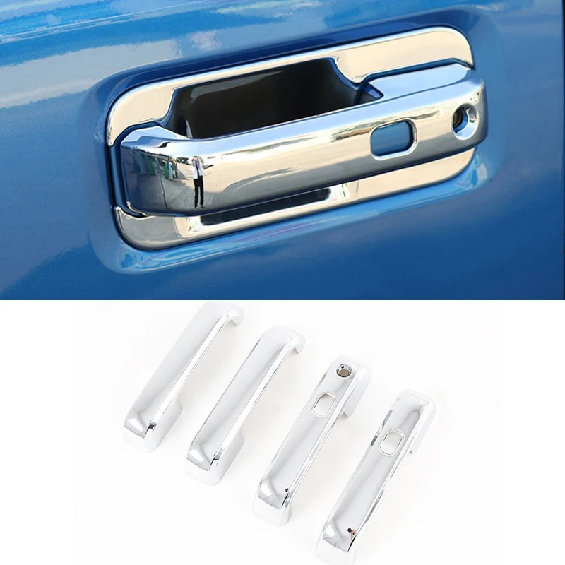 For Ford F150 2019 4PCS ABS Chrome Car Side Door Handle Bowl Protector Cover Trim Molding Car Styling