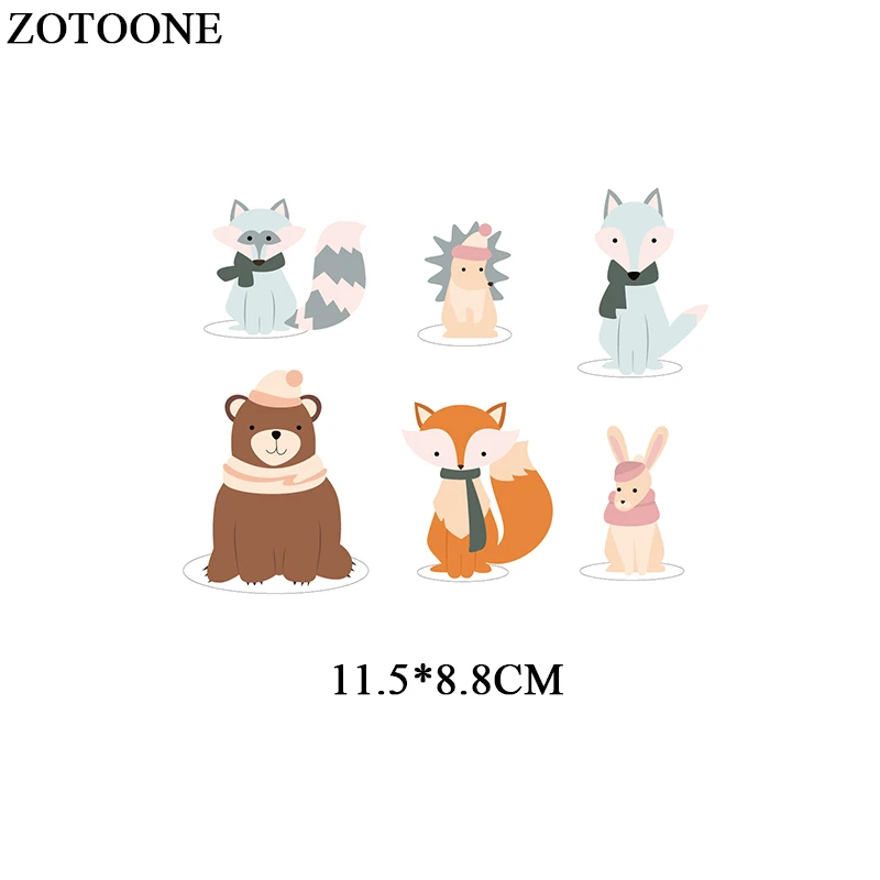 23 ZOTOONE, железные Мультяшные нашивки в виде животных для детской одежды, аксессуары для самостоятельной сборки, декоративные виниловые пластыри, подарочный набор для тела D - Цвет: 23