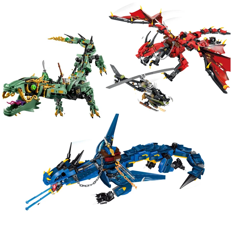 

In stock Flying Mecha Dragon Building Blocks Bricks Toys Model Figures Model Gifts Compatible with City Friends