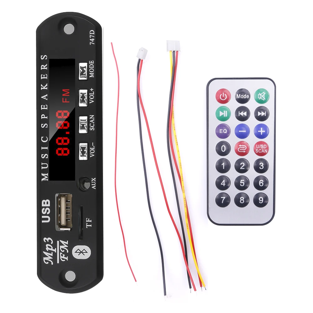 Mp3-плеер kebidu с Bluetooth Плата декодера FM-радио TF USB 3 5 мм AUX аудио автомобильный