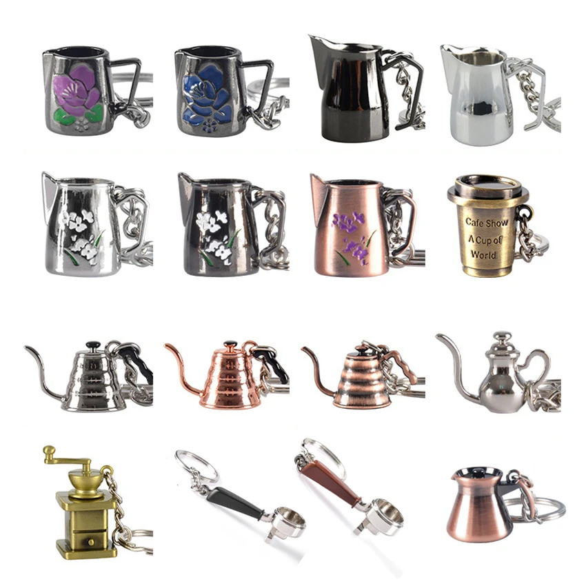 Креативный бариста, брелок для кофе, ручка машины для кофе, Moka Pitcher, брелок, портативная кофейная посуда, аксессуары для приготовления эспрессо, подарок