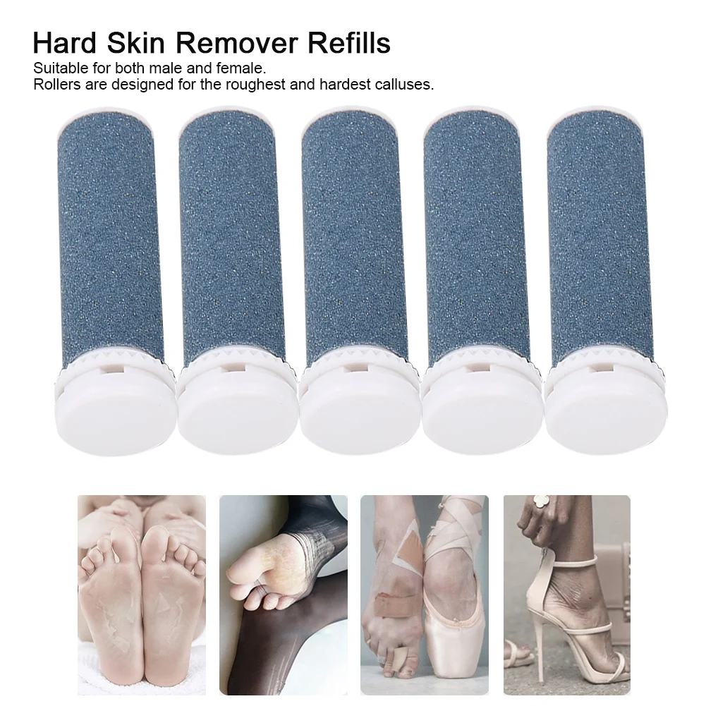 

5Pcs Extra Coarse Replacement Rollers Hard Skin Calluses Remover Refills For Foot Care Washable Reusable Pedicure Tool Foot Care