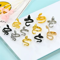 2021 trendy vintage bohemia snake ring for women men retro punk finger rings%c2%a0party jewelry pendant yellow gold open ring gifts