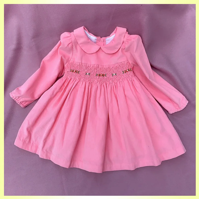 Осенне-зимнее детское винтажное платье с рюшами для девочек детские теплые