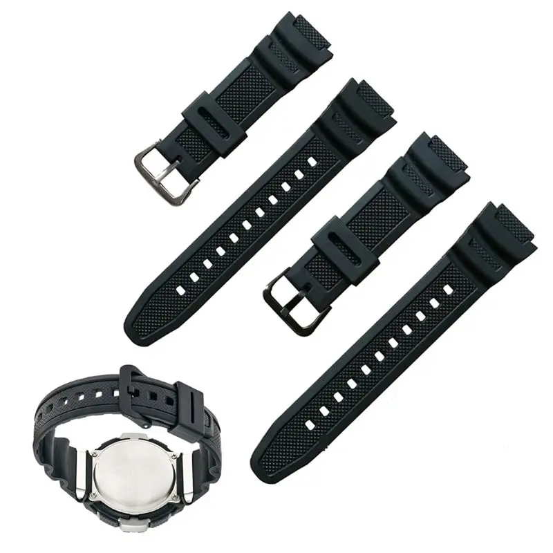 

Ремешок силиконовый для часов CAsio W-735H W-800 SGW-300H, 1 шт., дышащий спортивный браслет с пряжкой из нержавеющей стали, SGW-400H