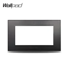 Wallpad S6 146 размер двойная панель матовый пластик черный серебристый золотой настенный выключатель розетка Бесплатная комбинация