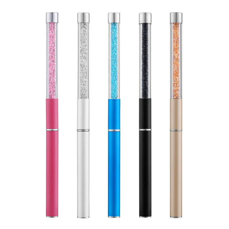 

Single Pen Nail Art Rhinestone Handle Carving Brush Acrylic UV Gel Nails French Lines Liner DIY Design Drawing Pen Manicure Tool