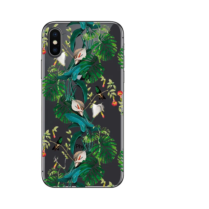 Прозрачный мягкий чехол для телефона с изображением цветов Iphone 11 Pro Max 2019 XI X XS XIR XR 8